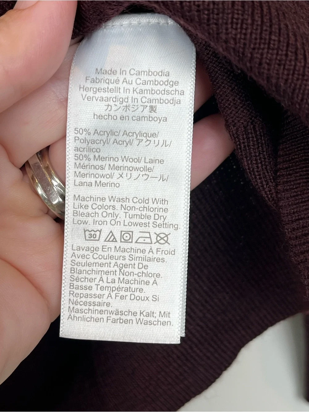 J. Crew Merino Wool Crewneck Men’s Sweater Burgundy Maroon Size Large